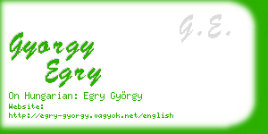 gyorgy egry business card